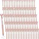 Sherr 100 Pack Big Crystal Diamond Pens Cute Ballpoint Pens Retractable Ballpoint Rhinestones Crystal Bling Gem Plated Black Gel Ink Office Supplies Gifts for Women(Rose Gold,Glitter)