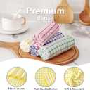 Kitinjoy Cotton 12 Pack Kitchen Towels and Dishcloths Sets, 16 x 25 Inch & 12 X 12 Inch Dish Towels Bulk, Super Soft and Absorbent Hand Towels for Kitchen Drying, Yellow