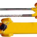 ZIMISI Car Steering Wheel Lock, Adjustable Length Heavy Duty Wheel Lock with 2 Keys, Double Hooks Security Anti-Theft Car Device for Most Cars, SUVs, Trucks, Pickups (Yellow)