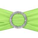 PATIKIL 13" x 5" Stretch Chair Sashes Bows, 10 Pack Elastic Chair Bands Sashes with Buckle Slider for Wedding Banquet Decorations, Light Green