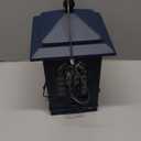 Kingsyard Squirrel Proof Bird Feeders for Outdoors with Weight-Activated Perches, 5 Lbs Capacity Large Metal Bird Feeder House for Small Wildbirds Cardinal Finch Bluebird, Weatherproof, Sequin Black