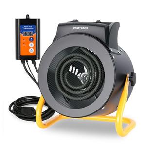 LHUKSGF Greenhouse Heater with Digital Thermostat, 1500W Electric Outdoor Heater, Overheat Protection, Fast Heating, Waterproof for Grow Tent, Green House, Patio, Black