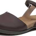 Athlefit Women's Closed Toe Sandals Comfort Cork Footbed Arch Support Flat Sandals Size 9.5