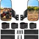 BETOOLL Upgraded Adjustable Pair UTV Side Mirror Set 1.75 or 2inch Roll Bar Cage, Universal UTV Side View Mirrors High Impact 1 Pack,  