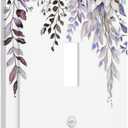 Decorative Light Switch Cover Plate Rustic Purple Sage Violet Eucalyptus Leaf Leaves 1 Gang Wall Plate Oversized Single Toggle Wall Cover Plate Jumbo Electrical Switchplate Face Plate
