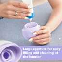 Sunscreen Applicator for Kids with Replaceable Body Sunblock Lotion Sponge 1.86oz Sunscreen Sponge Applicator Refillable Portable Silicone Washable for Kids Women Adults Family Travel Size (Purple)