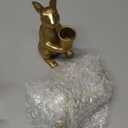 Sliner 2 Set Easter Bunny Candle Holders Rabbit Gold Taper Decorations, Vintage Rustic Candlesticks Pedestal, Centerpieces Decor for Candle Fireplace Mantle Dining Table Gifts Crafts