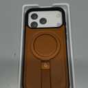 for iPhone 17 Pro Max Case Leather | iPhone 17 Pro Max Leather Case with Stand | Compatible with MagSafe with Magnetic Ring Grip Holder (Brown, IP17 Pro Max-6.9inch)