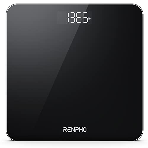 RENPHO Scale for Body Weight, Mechanical Bathroom Weighing Scale, Highly Accurate & Measures Weight up to 400 lb/180kg, Batteries Included, 11"/280mm, Black
