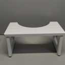 Foldable Toilet Stool, 7.5 Inches Bamboo Toilet Stool Squat for Adults, Collapsible Poop Stool for Bathroom, Potty Step Stool with Non-Slip Strip (1Pack, White)