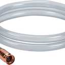 Performance Tool W54154 Food-Grade 3.5 GPM Liquid Transfer Shaker Siphon Tube Hose, Clear Blue, 6-foot Tube