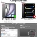 JETech Magnetic Detachable Case for iPad Air 13-Inch M3/M2 (2025/2024) with Pencil Holder, Removable Rotating Clear Cover, Portrait/Landscape Stand with Raised Screen View (Purple)