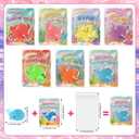 Hooqict 28 PCS Valentines Day Gifts Cards for Kids with Ocean Animal Squishy Toys Kawaii Squishies Party Favor Sensory Fidget Toys for Boys Girls School Classroom Exchange Prizes Valentines Gifts