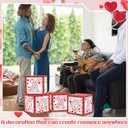 4 Pcs Valentines Day Balloon Box Valentines Day LOVE Balloon Box School Party Decorations Balloons Boxes for School Classroom Bedroom Preschool Party Decorations