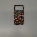 for iPhone 17 Pro Case, Wireless Charging Compatible, Dual-Layer Soft Silicone + Hard Shell with Cute Aesthetic Wildflower Design,Protective Phone Cover for Women - Mushroom Forest