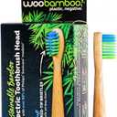 WooBamboo! Electric Toothbrush Replacement Heads (Soft), Sustainable BPA-Free Electric Toothbrush Heads, Made from Bamboo (Pack of 6)