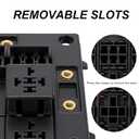 12V 18 Way Fuse Relay Box, 12 Slots Relays Holder 18 Slots ATC/ATO Fuses Holder, 4Pin 5Pin Universal Fuse and Relay Box Block, for Cars Truck Jeep ATVs RVs Pickups