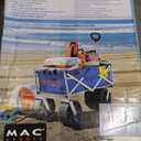 Mac Sports Heavy Duty Collapsible Folding All Terrain Utility Beach Wagon Cart, Blue/ White 