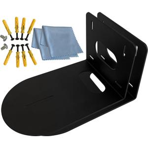 2 Pack PTZ Camera Wall Mount Bracket Black Sturdy Durable Universal Support Compatible with Most Centre Mount Cameras Complete with Microfibre Cleaning Cloth and Installation Hardware