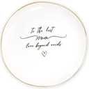 hoyuwak To the Best Mom Love Beyond Words Ring Dish – Thoughtful Gifts for Mom from Daughter, Mom Birthday Gifts, Mother’s Day, Valentine’s, Christmas, Jewelry Trinket Tray for Bathroom or Nightstand