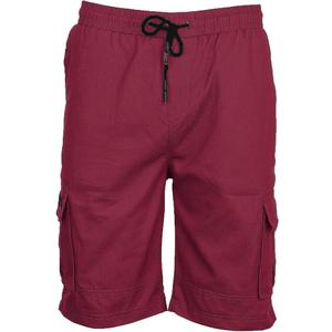 Men Elastic Waist Cargo Shorts Relaxed Fit Stretch Lightweight Cotton Cargo Shorts for Men Outdoor Pants with Pockets (Wine, XX-Large)