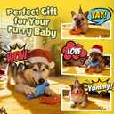 Kseroo Tough Dog Toys for Aggressive Chewers: 2 Pack Indestructible Dog Toys to Keep Them Busy, Tough Chew Toys for Large Dogs, Nylon & Rubber Dog Chew Bones, Squeaky Dog Toy for Large Breed