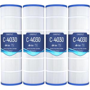 4-Pack C4030 Pool Filter Cartridges, Compatible with Hayward SwimClear C4030, C4025, C4020, Replaces Pleatco PA106, Hayward CX880XRE, Unicel C-7488, 425 sq.ft