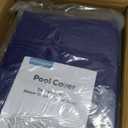 2025 Upgrade 30 ft Round Winter Pool Cover - 30ft Round Above Ground, 4 Foot Overlap Extra Thick 420D Pool Cover with Pulley and Cable (Blue)