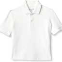 Amazon Essentials Boys and Toddlers' Cotton Spandex Pique Polo Shirt (White) XL