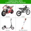 2-Stroke Carburetor Kit, Replacement for 43cc 47cc 49cc 50cc 52cc Engines, Compatible with Tillers, Auger, Mini Pocket Bikes, ATVs, Quads; Includes Fuel Line, Primer Bulbs, Gasket & Spark Plug