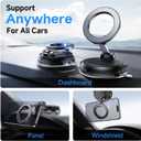 ANDERY Car Phone Holder for Magsafe [78+LBS Strongest Suction & 2400gf Strongest Magnetic] 360° Adjustable Car Phone Mount, Phone Holders for Your Car for iPhone 17-12 Pro Max Air Plus (Carbon Fiber)
