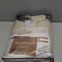 Warm Beige Thick Linen Blend Sheer Curtains 96 Inches Long for Living Room 2 Panels Set, Pinch Pleat Modern Farmhouse Burlap Windows Curtain for Dining Room Light Filtering Drapes with Hook Ring Brown