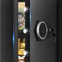 3.3 Cuft Large Home Safes Water and Fireproof, Fire proof Safes for Home Use, Anti-Theft Security Safe Box With Digital Keypad & Removable Shelf and Led Light, Money Safes for Documents Valuables (3.3 Cubic Feet)