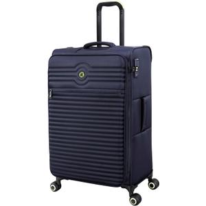 It Luggage Circulator 28" Softside Checked 8 Wheel Expandable Spinner, Maritime Blue (Medium)
