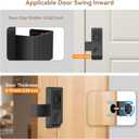 Anti-Theft Video Doorbell Mount for Eufy E340 Camera, No-Drill Adjustable Mounting Bracket Holder Accessories for Eufy Doorbell Camera Mount, Apartment Door Bell Kits for Home Rentals Room (Black)