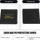 2 PCS Auto Registration & Insurance Holder Storage Bag, Leather Short Bifold Business Holder, Built-in Transparent Protection Bill Organizer, Universal for Cars Storage Parts (Black & Yellow)