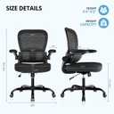 Ergonomic Mesh Office Chair with Adjustable Lumbar Support, Black