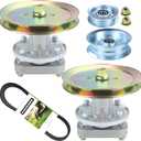 2 Pack GY20785 Spindle Assembly with GX20367 Pulley GY20629 GY20067 Idler Pulley GX20072 Belt Replaces GY20050 for John Deere L110, L111, L118, L105, L107, L108, L100 Lawn Tracors