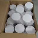 SATINIOR 100 Pcs Plastic Jars with Lids Small Containers Lids Wide Mouth Small Plastic Containers for Lotion Cream Rhinestones Body Butters Travel Storage(1 oz,White)