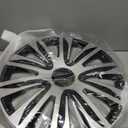 SCITOO Premium 16 Inch Hubcaps Set of 4 Wheel Rim Cover OEM Style Easy Snap On Car Truck SUV Hub Cap Replacement for Dodgefor Honda,for Mazda,for Kia,for Ford,for Mitsubishi,for Hyundai,etc. (Gloss Black & Silver)