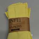 Solid Color Linen Blended Thin Dinner Cloth Napkins - Set of 12 (40 x 40 cm) - for Easter Events & Home Use (Yellow)