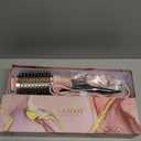 LANDOT Hair Blow Dryer Brush: One-Step Hot Air Brush with 60mm Oval Barrel - 4 in 1 HairDryer Styler and Volumizer for Drying Straightening Curling Volumizing Hair Fight Frizz and Add Volume (Pink + Rose Gold)