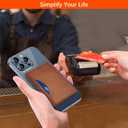 for Magsafe Wallet, Magnetic CardHolder with Adjustable Stand, Phone Card holder with 6 Card Slots, Magnetic Wallet for iPhone 16/15/14/13/12 Series, Not for iPhone 13/12 Mini (Brown)