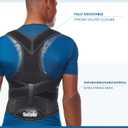 Selbite Posture Corrector for Men and Women - Back Brace for Upper and Lower Body Support - Adjustable Straightener with Pain Relief and Muscle Memory (Large) (Black)