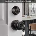 Goldenwarm 3 Pack Entry Door Lock with Deadbolt Keyed Unlike, Oil Rubbed Bronze Exterior Door Knobs with Single Cylinder Deadbolt, Stainless Steel Front Door Lock Sets for Rental Properties & Offices