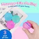 2 x 3pcs 1.45 Textured Stress Balls - Silky Soft Memory Gel - Squeeze Balls Fidget Balls for Anxiety Stress Relief Warm Series - Squishy Fidget Toy for Kids and Adults - Pack of 3