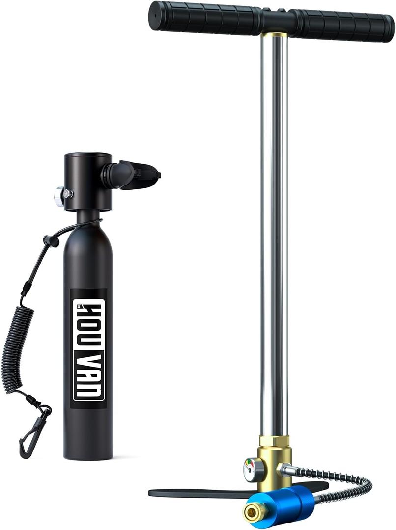Mini Scuba Tank 0.5L Diving Tank with DOT Certification Up to Support 10 Minutes Underwater Breathing Reusable Backup Tanks for Underwater Shooting and Rescue Operations