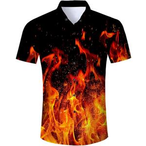 RAISEVERN Mens Hawaiian Shirt Casual Button Down Short Sleeve Tropical Beach Dress Shirt for Summer Holiday (Black, M)