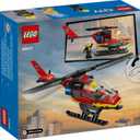 LEGO City Fire Rescue Helicopter Toy, Building Set with Firefighter Minifigure Pilot, Fun Gift or Pretend Play Toy for Boys, Girls and Kids Ages 5 and Up, 60411
