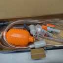 AREPK Compact Aquarium Siphon Vacuum and Water Changer Kit with Cleaning Brush. Perfect for Simultaneous Water Changing and Cleaning in Small Fish Tanks. Gravel and Sand Cleaning.